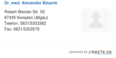 Dr med alexander baeuerle