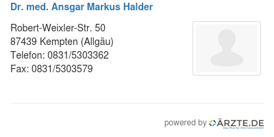 Dr med ansgar markus halder