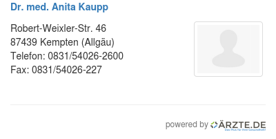 Dr med anita kaupp