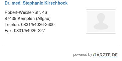 Dr med stephanie kirschhock