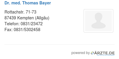 Dr med thomas bayer
