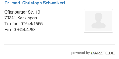 Dr med christoph schweikert