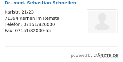 Dr med sebastian schnellen