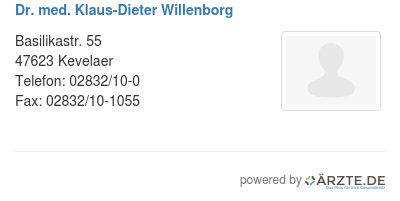 Dr med klaus dieter willenborg