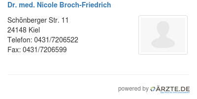 Dr med nicole broch friedrich