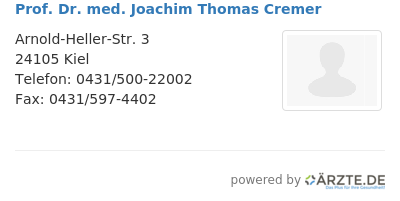 Prof dr med joachim thomas cremer