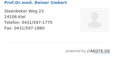 Prof dr med reiner siebert