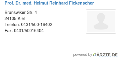 Prof dr med helmut reinhard fickenscher