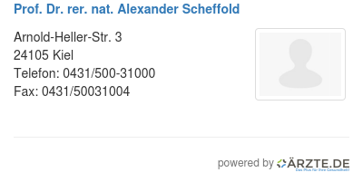 Prof dr rer nat alexander scheffold