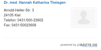 Dr med hannah katharina theisgen
