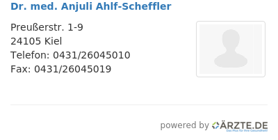 Dr med anjuli ahlf scheffler