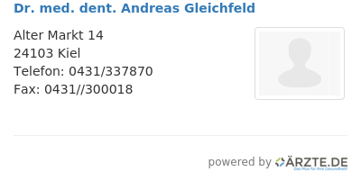 Dr med dent andreas gleichfeld