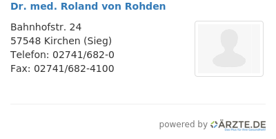 Dr med roland von rohden