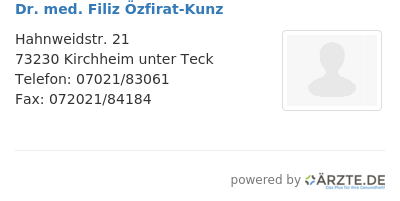 Dr med filiz oezfirat kunz