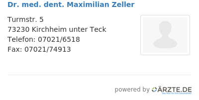 Dr med dent maximilian zeller