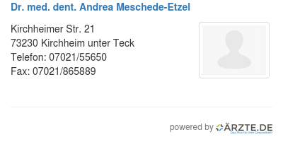 Dr med dent andrea meschede etzel