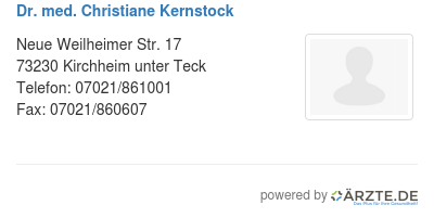 Dr med christiane kernstock