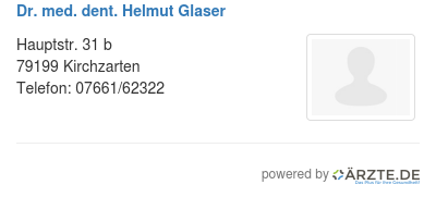 Dr med dent helmut glaser