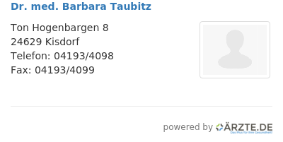 Dr med barbara taubitz