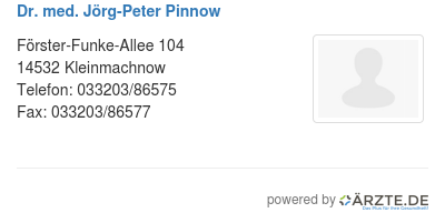 Dr med joerg peter pinnow