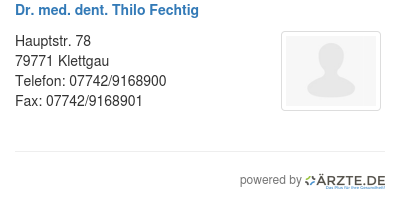 Dr med dent thilo fechtig