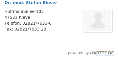 Dr med stefan bleser