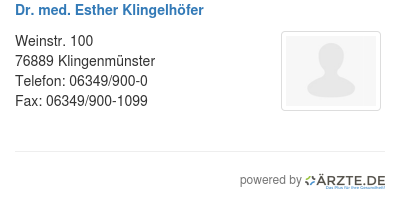 Dr med esther klingelhoefer