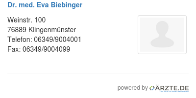 Dr med eva biebinger