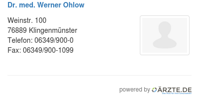Dr med werner ohlow