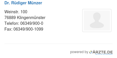 Dr ruediger muenzer