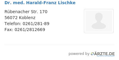 Dr med harald franz lischke