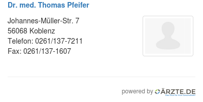 Dr med thomas pfeifer 560396