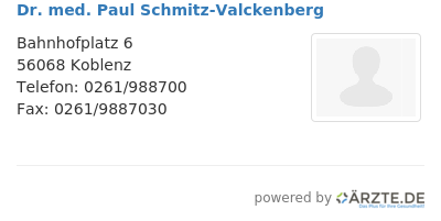 Dr med paul schmitz valckenberg