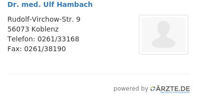 Dr med ulf hambach