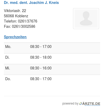 Dr med dent joachim j kneis