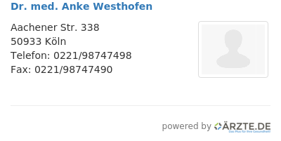 Dr med anke westhofen