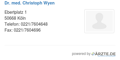 Dr med christoph wyen