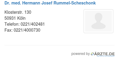 Dr med hermann josef rummel scheschonk