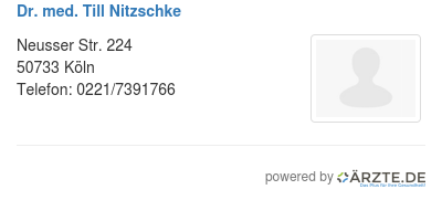 Dr med till nitzschke