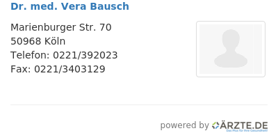 Dr med vera bausch