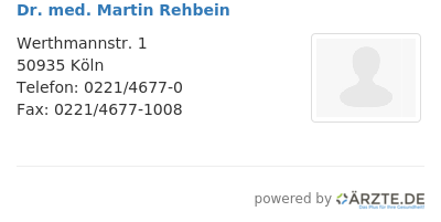 Dr med martin rehbein