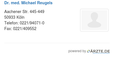 Dr med michael reugels