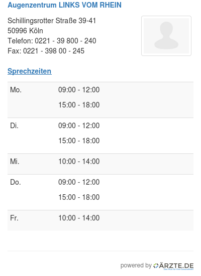 Augenzentrum links vom rhein