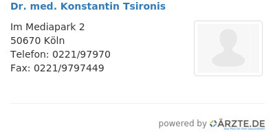 Dr med konstantin tsironis