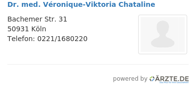 Dr med veronique viktoria chataline