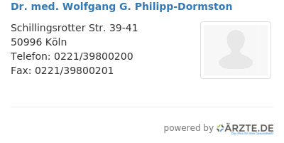 Dr med wolfgang g philipp dormston