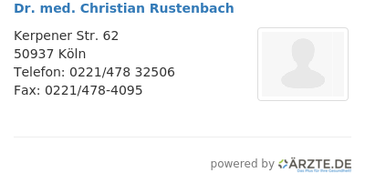 Dr med christian rustenbach