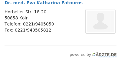 Dr med eva katharina fatouros