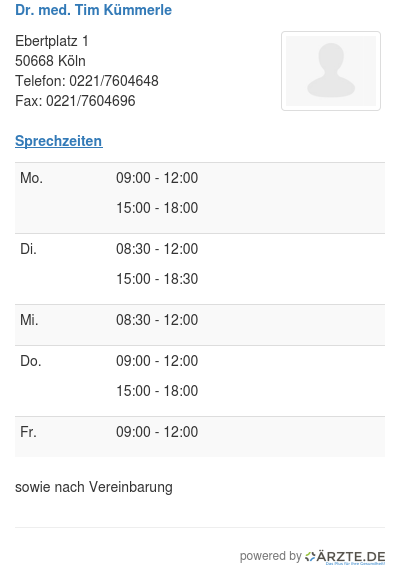 Dr med tim kuemmerle