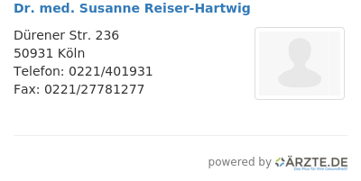 Dr med susanne reiser hartwig
